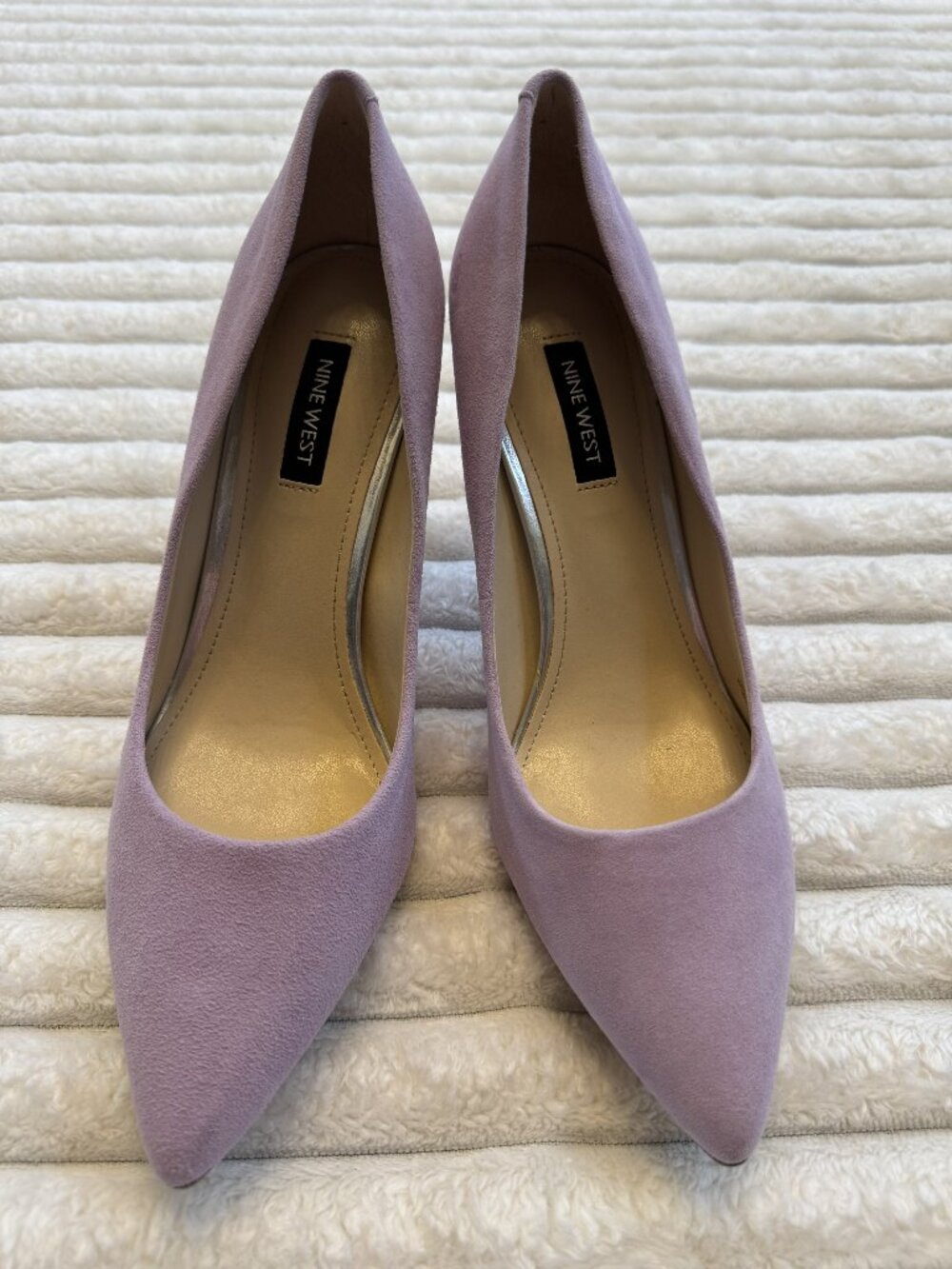 Nine West Lilac Suede Pointed Toe Stiletto Pump Size 8 M